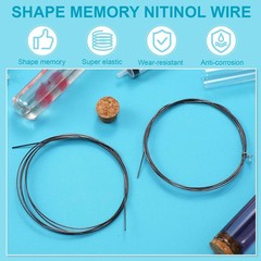 2 Pcs 5 Feet Shape Memory Nitinol Wire 1.0 Mm 40° C (18Ga 104 °F) Pre Trained Wi