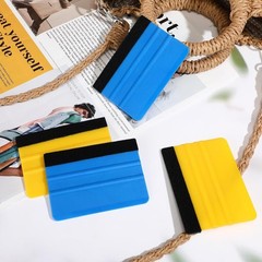 50 Pcs Plastic Vinyl Squeegee 4 Inch Felt Edge for Car Window Windshield Glass