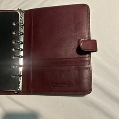 Franklin Covey Planner 7 Ring Binder Executive Organizer Red Faux Leather