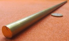 360 Brass Rod 1/2″ (.500″) Diameter x 24.0″ Length