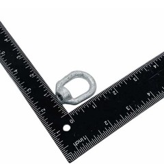 2Pc Galvanized EYE NUT 1/4″ Bail 1/4″ Tap Thread Drop Forged Carbon Steel 520 Lb