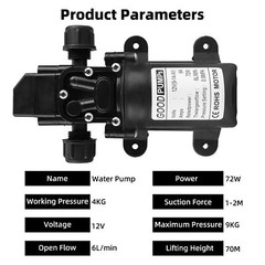 Water Pump 12V High Pressure Self Priming Sprayer 130PSI Diaphragm Auto Switch
