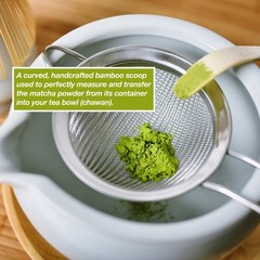 E-BOGU Japanese Matcha Whisk and Scoop Set Traditional Bamboo Chasen & Chashaku
