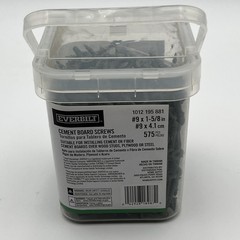 NEW!! Everbilt 575-Pack #9 x 1-5/8” Flat Head T25 Star Drive Cement Board Screw