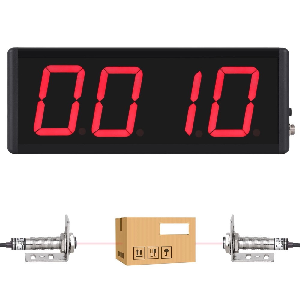 YMJOINMX Digital LED Counter Count Up to 9999 Laser Sensor 4in Digits Counter