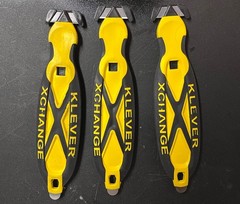 Klever Xchange Yellow Safety Box Cutter -LOT OF 3–