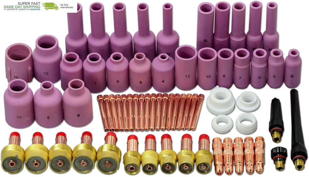 Alumina Nozzle Ceramic Cups Assorted Size Kit Fit QQ300 PTA DB SR WP 17 18 26 TI
