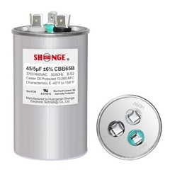 45+5uF 45/5 MFD ±6% 370V/440V CBB65B AC Capacitor, Dual Run Round Capacitor…