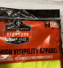 Ergodyne Glowear High Visibility Work Gear, L-XL Lime Sleeveless Vest, New