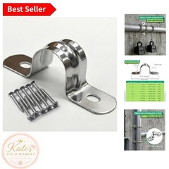 Durable 40PCS Stainless Steel Pipe Clamps with 20 Screws – Fits 1/4″ Pipes