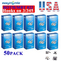 50pk Dental Orthodontic Metal Brackets Mini Brace MBT/ROTH Slot.022/018 Hooks345
