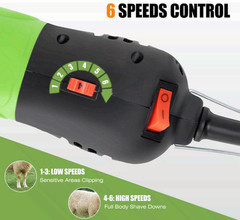 Sheep Shears 500W Professional Clippers, 6-Speed Grooming for Livestock