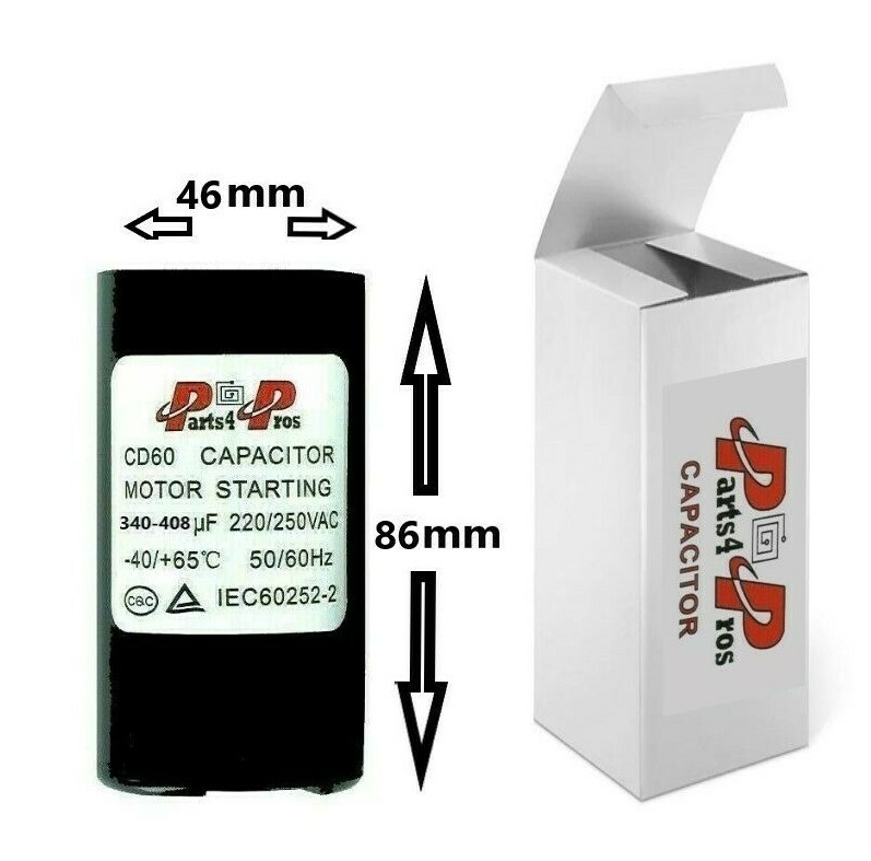 340-408 uF MFD 220 250 V 220/250 VAC High Quality Motor Start Capacitor Round
