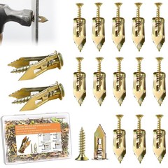 200 Pcs Self Drilling Drywall Anchors with Screws,100 Sheetrock Anchors 0.47x…
