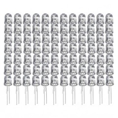100PCS 10mm RGB Flashing Diodes, F10 Red Green Blue Clear Round Head Lights (…