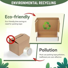 9″x6″x2″ Shipping Boxes Set of 2, White Corrugated Cardboard Box Literature M…