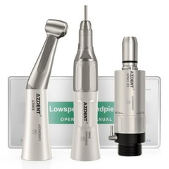 AZDENT Dental Slow Low Speed Handpiece Straight Contra Angle Air Motor 4/2Holes