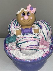 Gingerbread Candy Ice Cream Dessert Handmade Faux Fake Food Purple