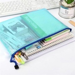 15 pcs Mesh Document Pouch, Letter A4,A5,A6, Red, Blue, Yellow, Green, White
