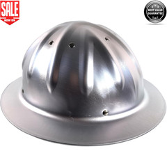 Aluminum Hard Hat Metal Safety Helmet with Full Brim Shock-Absorbing Suspension