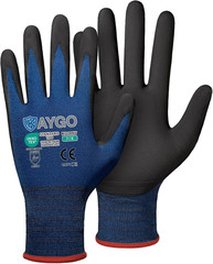 Safety Work Gloves, Microfoam Nitrile Coated, Men Women,Kg18N | Anti-Slip Grip,