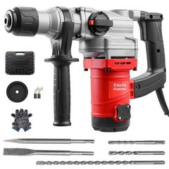 SDS-Plus Rotary Hammer Drill Corded Drills 1-1/4″ 4 Modes Chipping Hammers