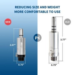 AZDENT Dental 1:1 Direct Drive Low Speed Air Motor Turbine Handpiece 2 Holes