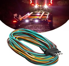 25FT 4 Wire, 18 AWG Color Coded Wiring Harness, 4 Flat Connector, W Size: 25FT