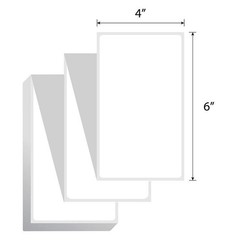 4″ x 6″ Fanfold Direct Thermal Shipping Label for Zebra & Rollo 1000/Stack