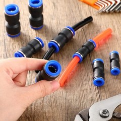 50Pcs Straight Push Connectors Quick Release Connect Air Line Pneumatic Fittings