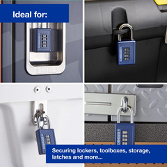 Zinc Diecast 40Mm Combination Sport Padlock with 1 3/16In Shackle