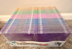 Jewel Cases 100 Pack Multi Color Slim CD/DVD Factory Sealed NEW Meritline