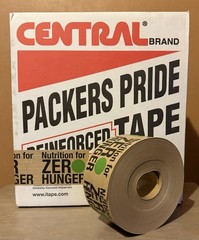10 Rolls 72 mm x 450′ Reinforced Kraft Gummed Paper Tape Brown Packers Pride