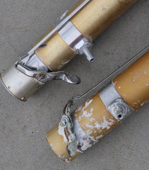 LOT OF 2 TAPETECH Taper Drywall Bazooka (MISSING PARTS)