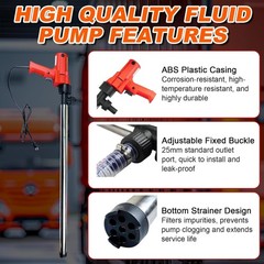 2480W Electric Fuel Transfer Pump, 110V 13000RPM, Includes 3M Steel Wire Hose +