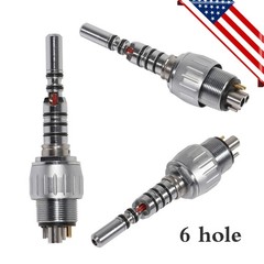 Fit KaVo MULTIflex LUX LED Style Dental Handpiece Coupling Coupler 6 Pin 6 Hole