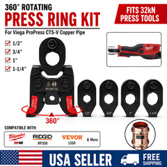 1550-24KN Press Jaw and VUS:1/2 3/4 1 1-1/4 for Milwaukee M12 RIDGID RP251 rings