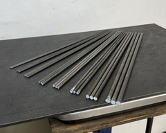 12L14 Steel Round Bar Stock Assortment – 24 Small Diameter Rods – CNC Lathe
