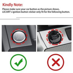 Car Accessories Fit for Audi A4 A5 A6 A7 Q5 Red Car Engine Start Button Cover…