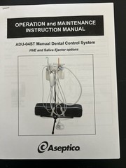 Aseptico ADU-04ST DentalControlUnit PneumaticAirFootPedalGauge StandHoses Case