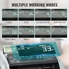 SucceBuy 1000 Pcs/Min Money Counter Business Cash Register Bill Counterfeit Bill