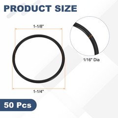 50Set AS-024 Nitrile O-rings 70 Durometer 1-1/8″ ID 1-1/4″ OD 1/16″ Width