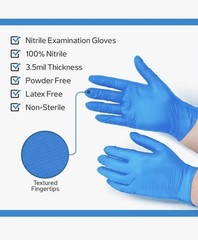 Lydus 4 Mil Latex Free Nitrile Textured Finger Exam Gloves -large (Box of 100)