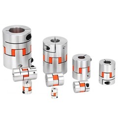 CNC Shaft Coupler Aluminum Alloy Flexible Plum Spider Jaw Coupling All Bore Size