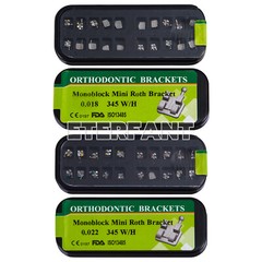 20PCs TERFANT Dental Ortho Bracket Brace Monoblock MIM Mini ROTH 018 345Hook