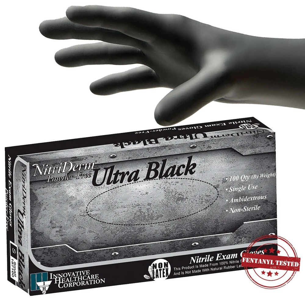 NitriDerm Ultra Black Nitrile Exam Gloves 2XL – 100CT
