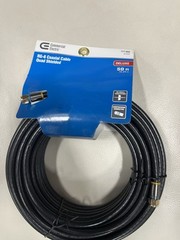 Commercial Electric Y304189 50 ft. RG-6 Quad Shielded Coaxial Cable, Black