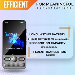 Instant Voice Translator Device 160 Languages Real-Time Text Offline Two-Way