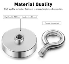 Large Fishing Magnets strong Neodymium super Rare Earth Magnet hooks 150-1600Lbs