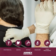 AMMEX White Latex Disposable Exam/Medical Gloves 4 Mil, Powder Free S Size Only